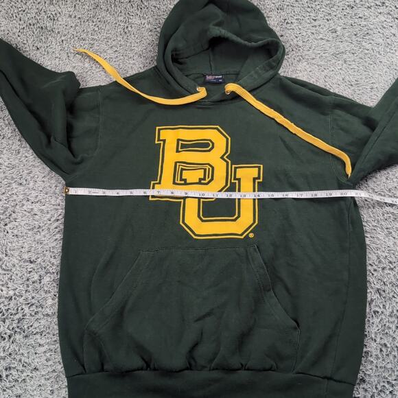 Baylor University Men Medium Green NCAA Logo Graphic Pullover Fleece Sweatshirt - Picture 3 of 6